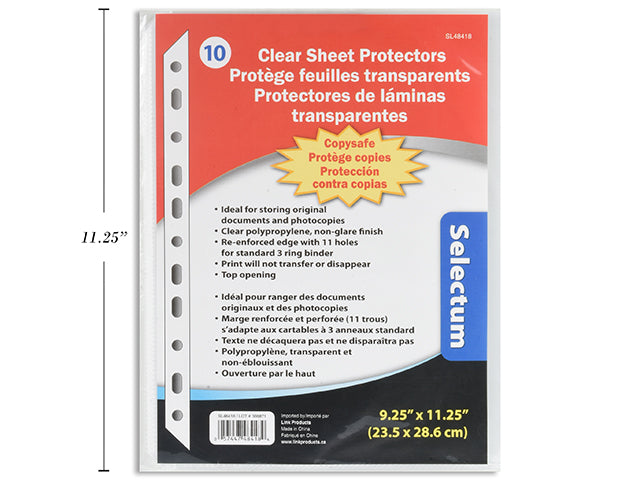 Carton of 12 Sheet Protectors 10 Pack