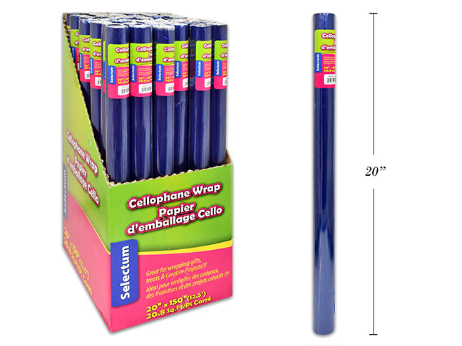 Carton of 48 Blue Cellophane Wrap