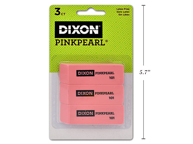 Carton of 12 Dixon Pink Pearl Erasers