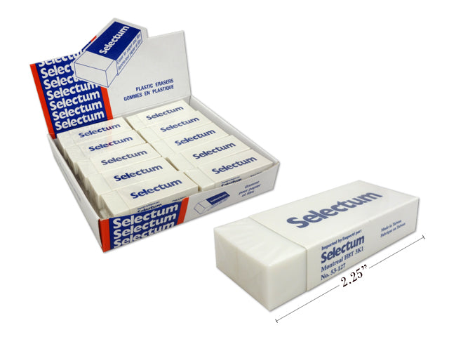 Carton of 20 White Pencil Eraser