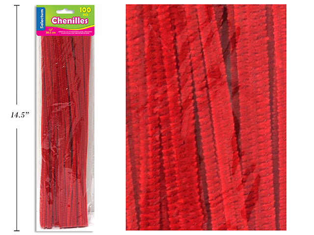 Carton of 10 Chenilles 100 Pack Red