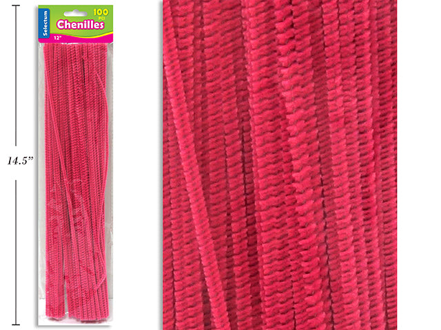 Carton of 10 Chenilles 100 Pack Hot Pink