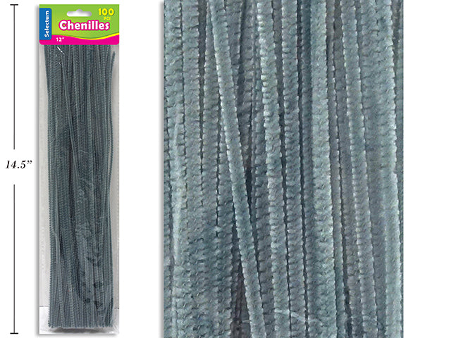 Carton of 10 Chenilles 100 Pack Grey