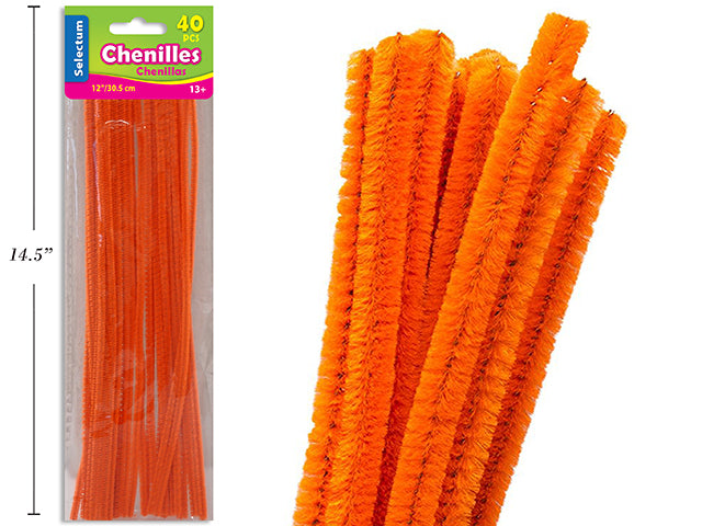 Carton of 10 Chenilles 40 Pack Orange