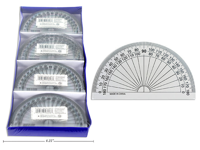 Carton of 48 Plastic Protractor