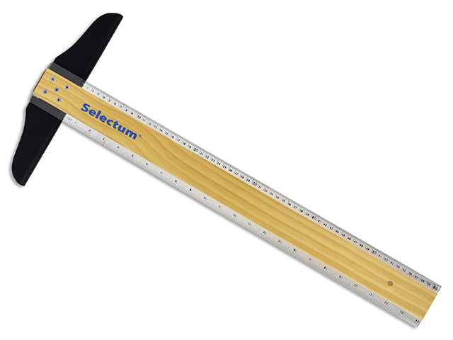 Carton of 5 T-Square Ruler 60Cm/24"Wood/Acrylic Black Wood Top