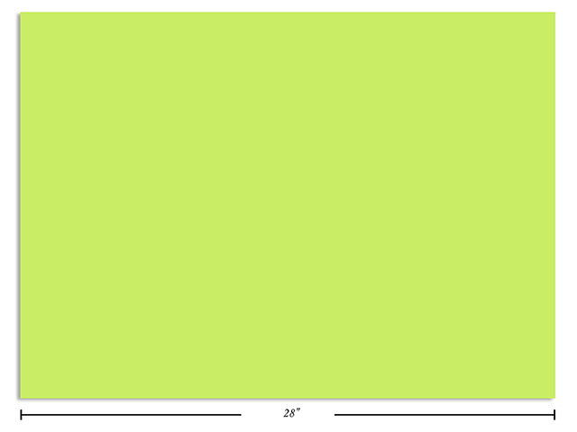 Carton of 50 Poster Boards Neon Yellow