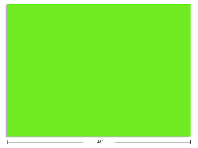 Carton of 50 Poster Boards Neon Green