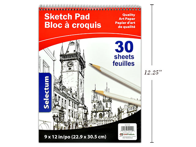 Carton of 24 Top Coil Sketch Pad