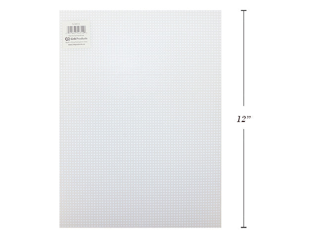 Carton of 12 Clear Plastic Canvas Sheets 9X12In