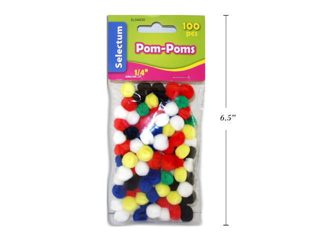 Carton of 12 Pom Poms 100 Pack