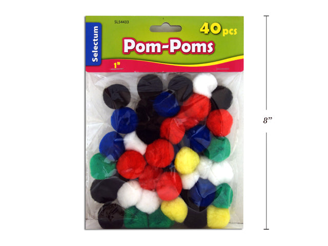 Carton of 12 Pom Poms 40 Pack