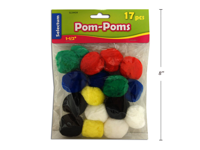 Carton of 12 Pom Poms 17 Pack