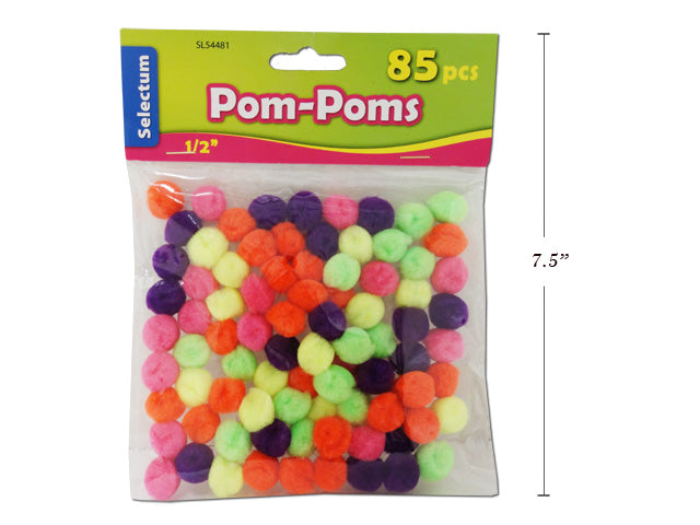 Carton of 12 Brites Pom Poms 85 Pack