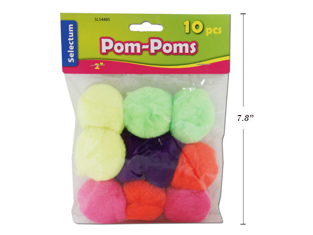 Carton of 12 Brites Pom Poms 10 Pack