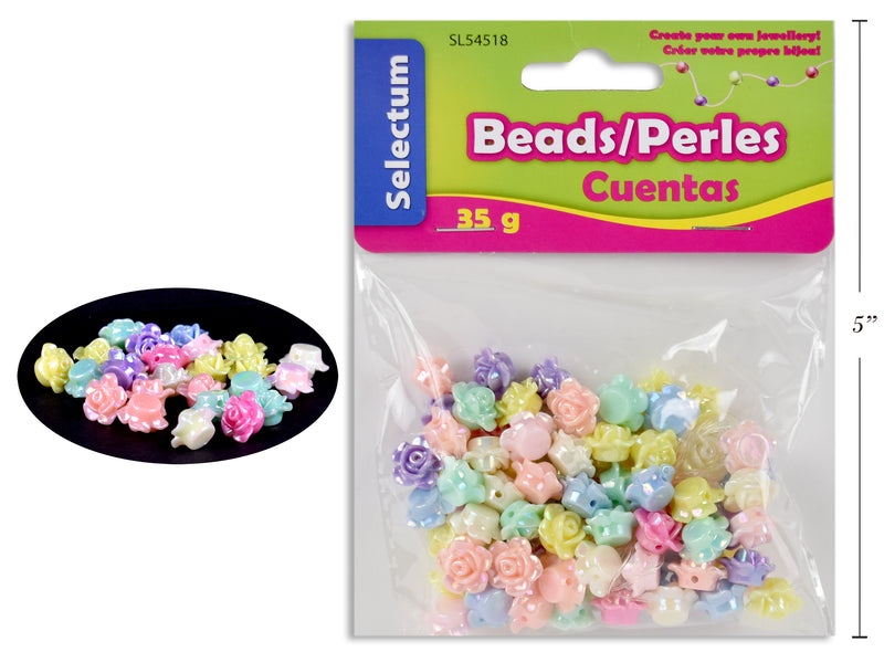 Carton of 12 Plastic Flower Beads