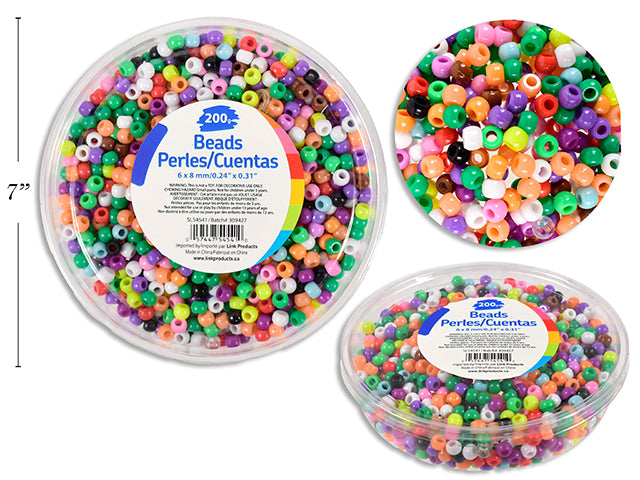 Carton of 12 Round Colored Beads Large