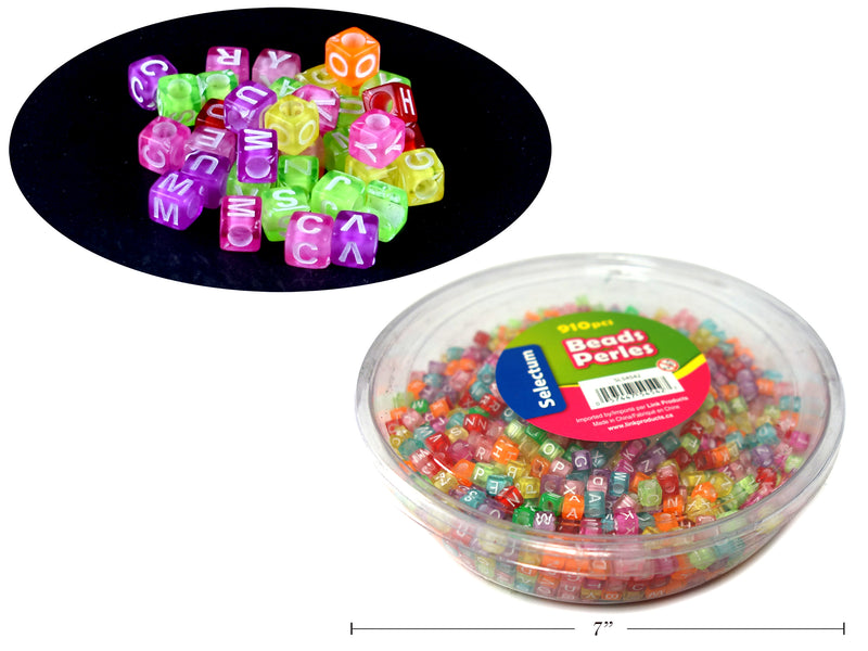 Carton of 12 Alphabet Colored Beads