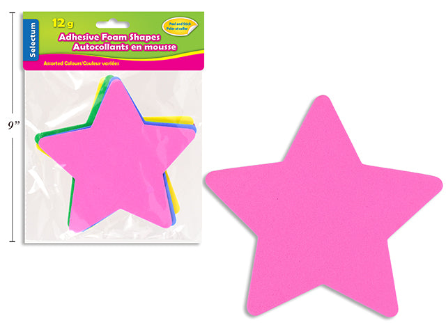 Carton of 12 Adhesive Foam Shapes Stars