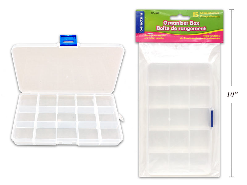 Carton of 12 Organizer Box With 15 Slot Compartment