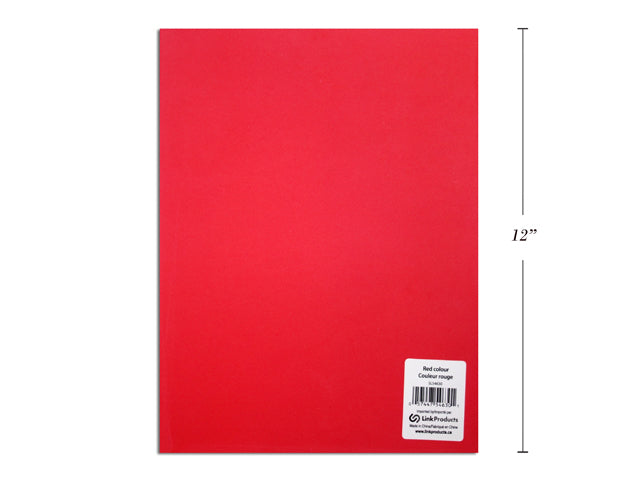 Carton of 12 Eva Foam Sheets Red