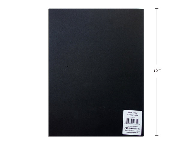 Carton of 12 Eva Foam Sheets Black