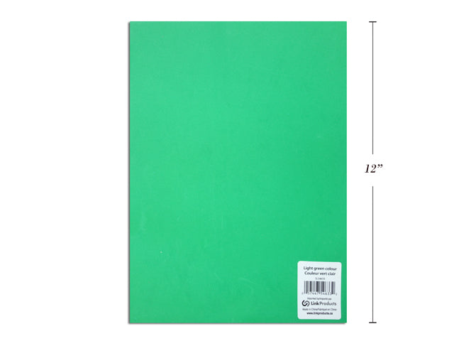 Carton of 12 Eva Foam Sheets Light Green