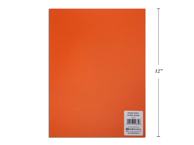 Carton of 12 Eva Foam Sheets Orange