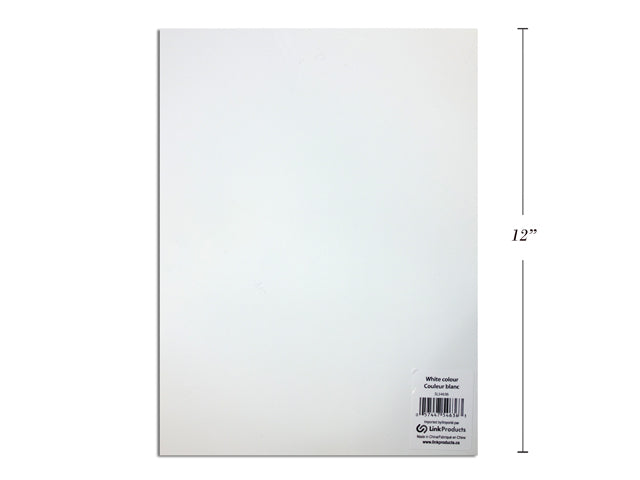 Carton of 12 Eva Foam Sheets White