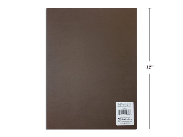 Carton of 12 Eva Foam Sheets Dark Brown