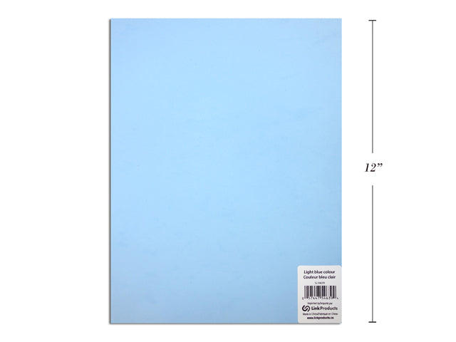 Carton of 12 Eva Foam Sheets Light Blue