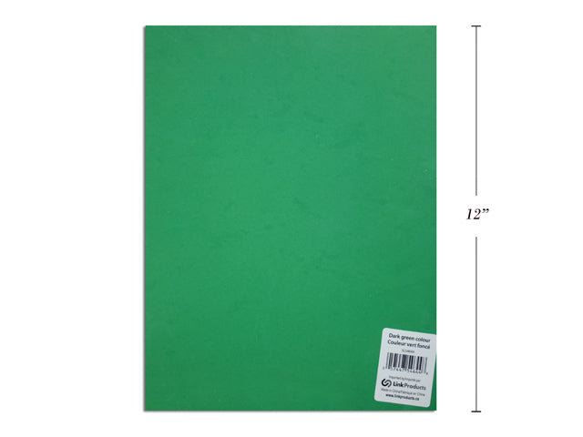 Carton of 12 Eva Foam Sheets Dark Green