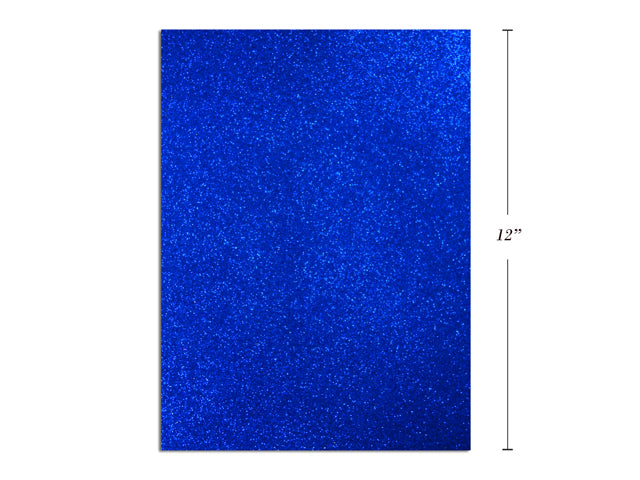 Carton of 1 Adhesive Glitter Blue Foam Sheets