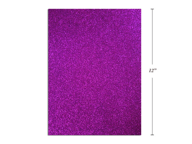 Carton of 1 Purple Adhesive Glitter Foam Sheets