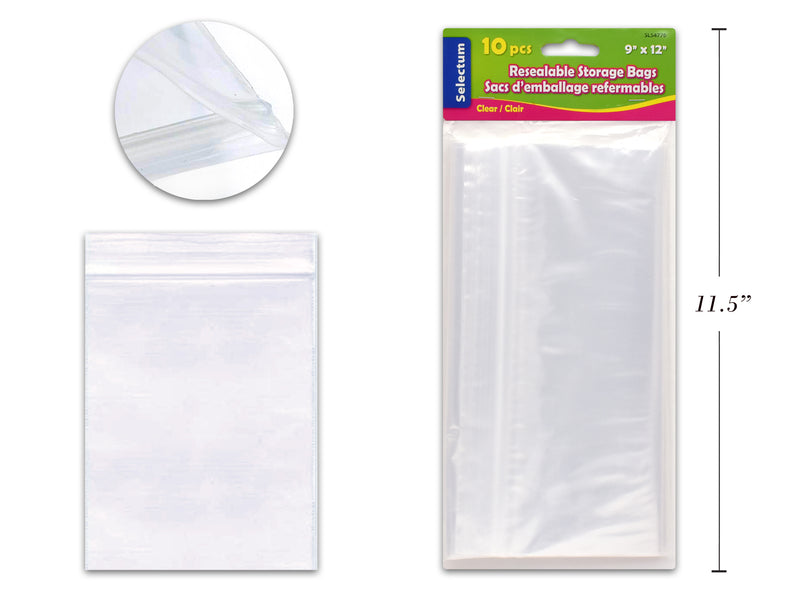 Carton of 12 Clear Zip Lock Bags Extra Extra Large 10 Pack