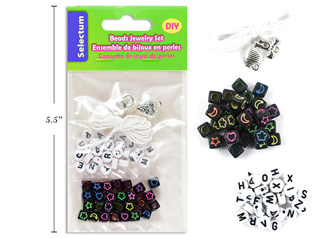 Carton of 12 Diy Jewelry Beads Letters Set