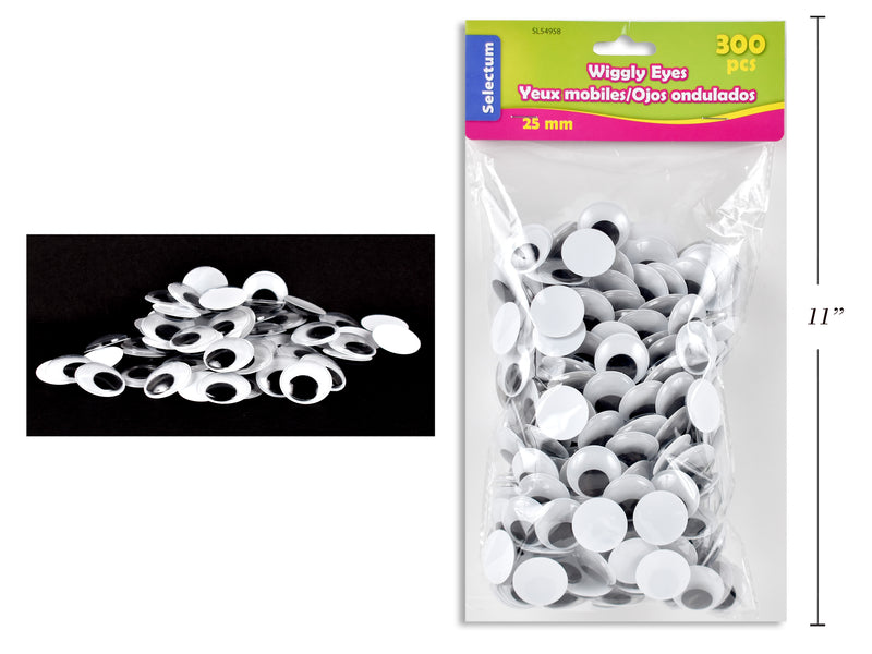 Carton of 12 Round Googly Eyes 300 Pack