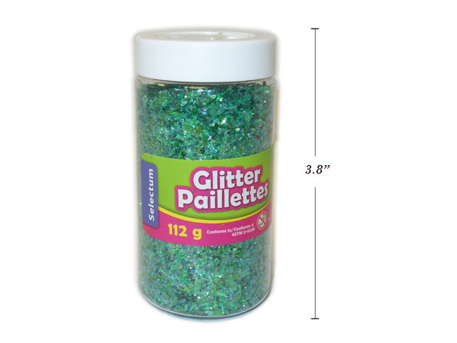 Carton of 12 Glitter Powder Shakers Dark Green