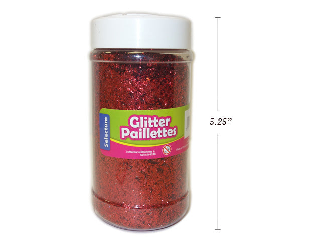 Carton of 6 Glitter Powder Shaker Red Medium