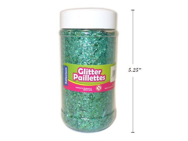 Carton of 6 Glitter Powder Shaker Green Medium