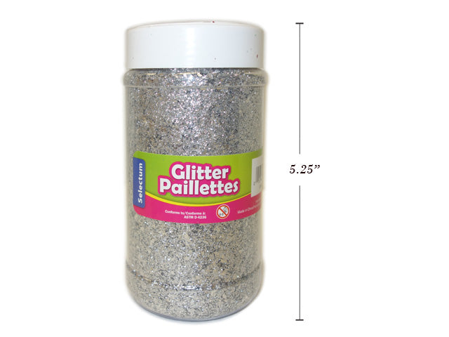 Carton of 6 Glitter Powder Shaker Silver Medium