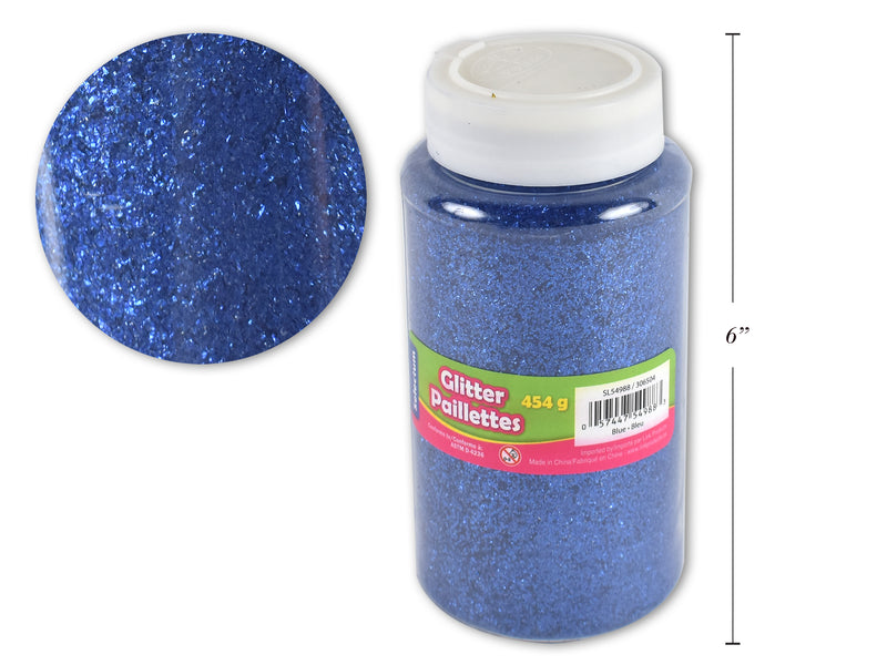 Carton of 6 Glitter Powder Shaker Blue Large