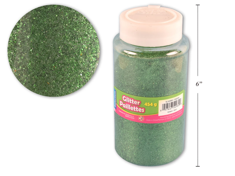 Carton of 6 Glitter Powder Shaker Green Large