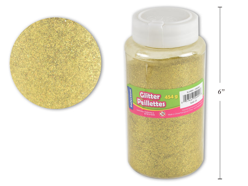 Carton of 6 Glitter Powder Shaker Gold Large