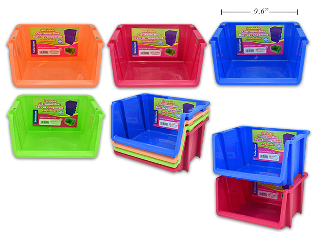 Carton of 12 Stackable Classroom Bins