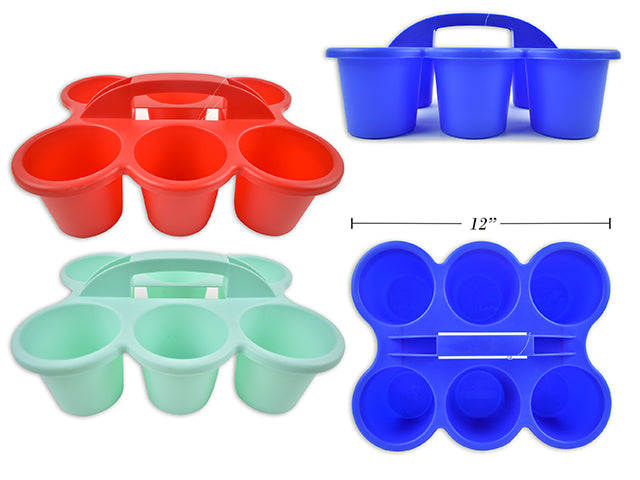 Carton of 12 6 Cup Plastic Caddy