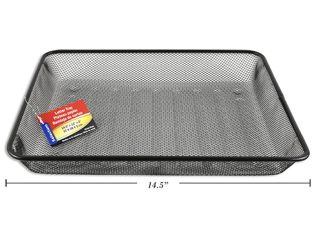 Carton of 18 Black Metal Mesh Letter Tray