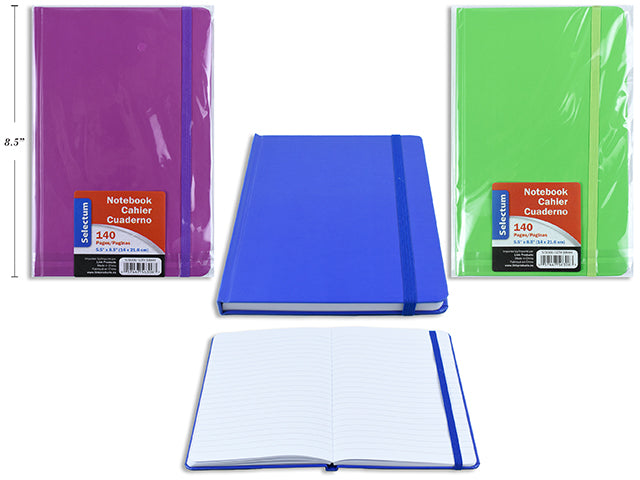 Carton of 12 Hard Cover Notebook With Elastic