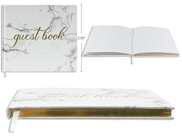 Carton of 12 Guest Book With Marble Cover