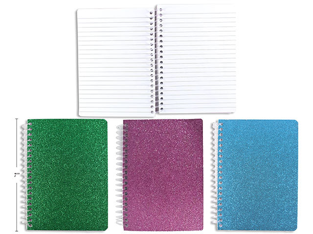 Carton of 24 Glitter Coil Notebooks